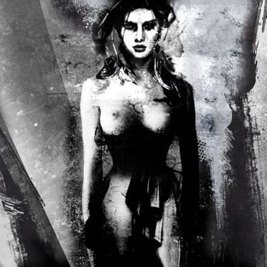 Картина под названием "naked doll" - Dodi Ballada, Подлинное произведение искусства, Акрил