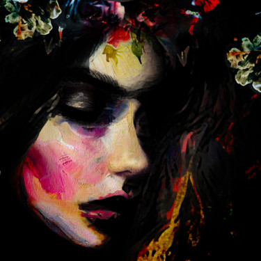 Digital Arts titled "Etude florale" by Dodi Ballada, Original Artwork, 2D Digital Work
