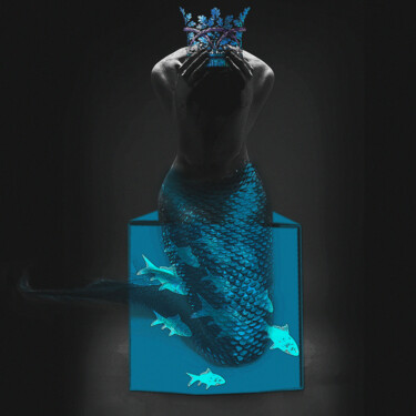 Digitale Kunst mit dem Titel "Brexit Fishy Busine…" von Dodi Ballada, Original-Kunstwerk, Light Painting