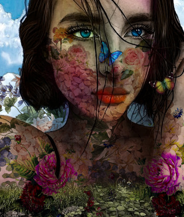 Digitale Kunst getiteld "Pierce garden" door Dodi Ballada, Origineel Kunstwerk, 2D Digital Work