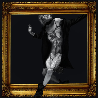 Arte digitale intitolato "La fille en noir" da Dodi Ballada, Opera d'arte originale, Lavoro digitale 2D