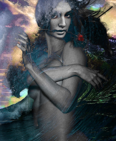 Digitale Kunst mit dem Titel "The last wave" von Dodi Ballada, Original-Kunstwerk, 2D digitale Arbeit