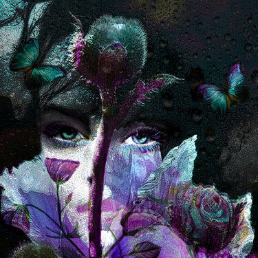 Digital Arts titled "Today, I am floral" by Dodi Ballada, Original Artwork, Digital Painting