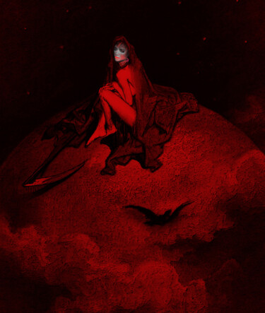 Digital Arts titled "Black or Red Friday" by Dodi Ballada, Original Artwork, 2D Digital Work