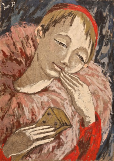 Peinture intitulée "L'enfant de choeur.…" par Dominique Bertrand, Œuvre d'art originale, Huile
