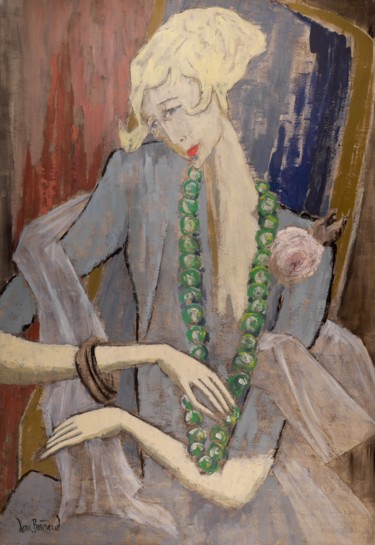 Peinture intitulée "Madame de G..jpg" par Dominique Bertrand, Œuvre d'art originale, Huile