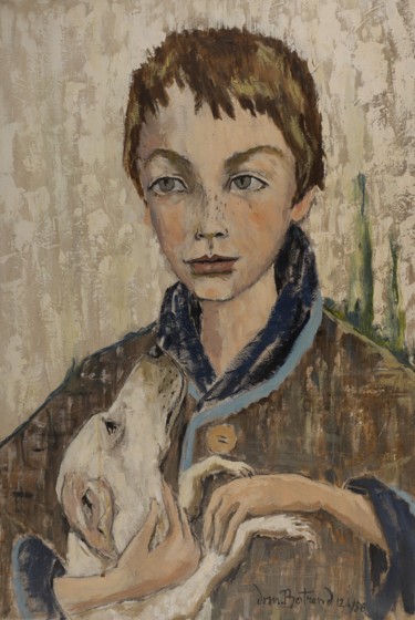 Peinture intitulée "Emile et Dadouce" par Dominique Bertrand, Œuvre d'art originale, Huile
