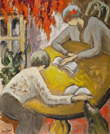 Painting titled "Les deux soeurs" by Dominique Bertrand, Original Artwork, Oil