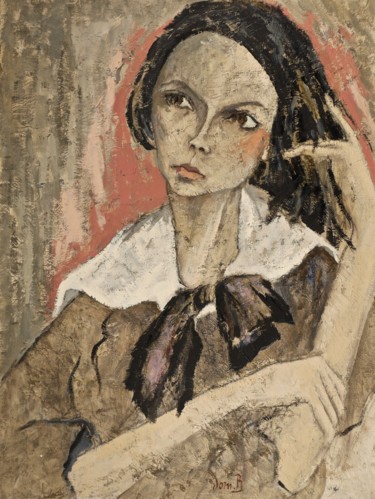Peinture intitulée "Claudine" par Dominique Bertrand, Œuvre d'art originale, Huile