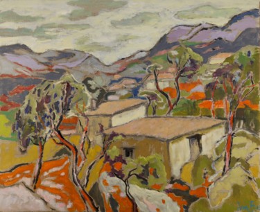 Painting titled "Provence" by Dominique Bertrand, Original Artwork