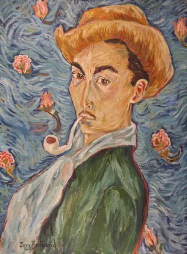 Peinture intitulée "Autoportrait (3)" par Dominique Bertrand, Œuvre d'art originale, Huile