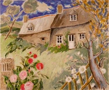 Painting titled "Clos-de-Fougères la…" by Dominique Bertrand, Original Artwork, Oil