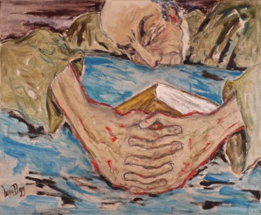 Peinture intitulée "Le sommeil" par Dominique Bertrand, Œuvre d'art originale, Huile