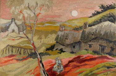 Painting titled "Clos-de-Fougères so…" by Dominique Bertrand, Original Artwork, Oil