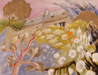 Peinture intitulée "Matin en grand vent" par Dominique Bertrand, Œuvre d'art originale, Huile