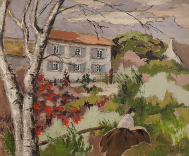 Painting titled "La maison de Bures…" by Dominique Bertrand, Original Artwork