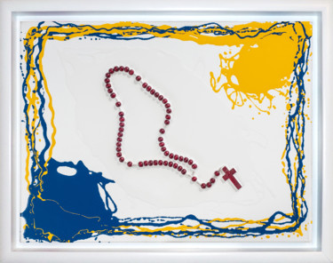 Картина под названием "Rosary" - Ami Nº1, Подлинное произведение искусства, Коллажи