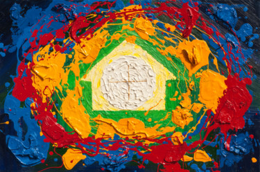 Painting titled "Eucharist" by Ami Nº1, Original Artwork, Enamel