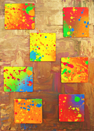 Malarstwo zatytułowany „Gold bars” autorstwa Ami Nº1, Oryginalna praca, Farba w spray'u
