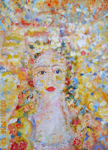 Malerei mit dem Titel "mosaico-di-donna.jpg" von Domenica Del Monte, Original-Kunstwerk, Acryl