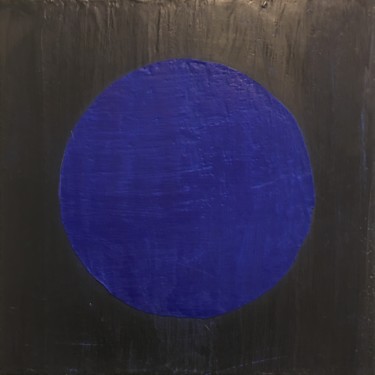 Painting titled "Blue Moon, Small en…" by Domenica Brockman, Original Artwork, Encaustic