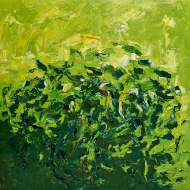 Malerei mit dem Titel "Cromatico verde - n…" von Domenico Asmone, Original-Kunstwerk, Öl