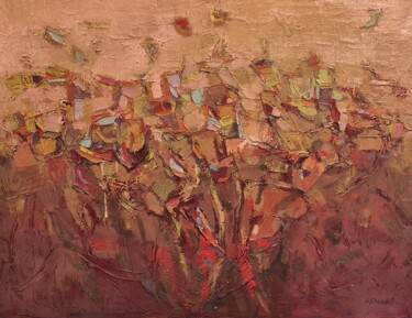 Pintura titulada "Cromatico primavera" por Domenico Asmone, Obra de arte original, Oleo Montado en Bastidor de camilla de ma…