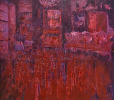 Pintura titulada "Interno cromatico r…" por Domenico Asmone, Obra de arte original, Oleo Montado en Bastidor de camilla de m…