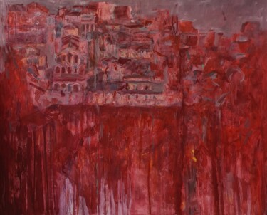 Pittura intitolato "Milano cromatica" da Domenico Asmone, Opera d'arte originale, Olio Montato su Telaio per barella in legno