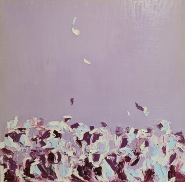Pintura titulada "Cromatico viola (l'…" por Domenico Asmone, Obra de arte original, Oleo Montado en Bastidor de camilla de m…