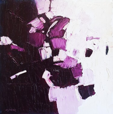 Pintura titulada "Cromatico (violabia…" por Domenico Asmone, Obra de arte original, Oleo Montado en Bastidor de camilla de m…