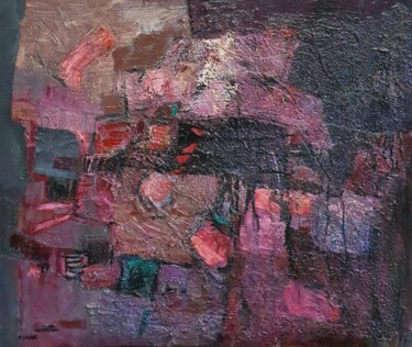 Painting titled "Notturno 2" by Domenico Asmone, Original Artwork, Oil