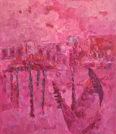 Pintura titulada "Venezia cromatica -…" por Domenico Asmone, Obra de arte original, Oleo Montado en Bastidor de camilla de m…