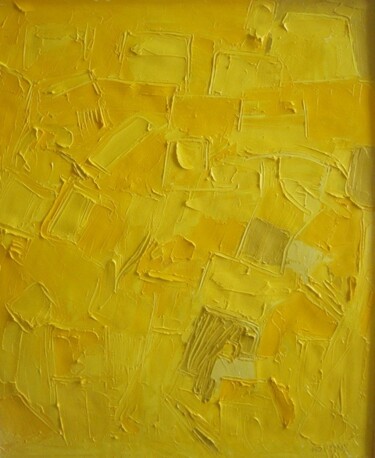 Painting titled "cromatico giallo" by Domenico Asmone, Original Artwork