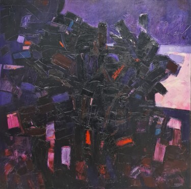 Pintura titulada "paesaggio cromatico…" por Domenico Asmone, Obra de arte original, Oleo Montado en Bastidor de camilla de m…