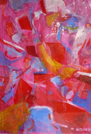 Pittura intitolato "cromatico rosso 5" da Domenico Asmone, Opera d'arte originale, Acrilico