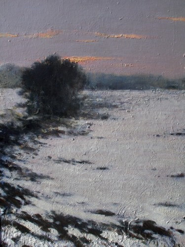 Painting titled "La neve,la terra e…" by Domenico Coppola, Original Artwork