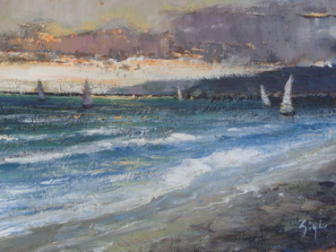 Pittura intitolato "Mare d'inverno" da Domenico Coppola, Opera d'arte originale