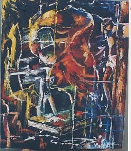 Peinture intitulée "crucifixion" par Duckens Domersan, Œuvre d'art originale