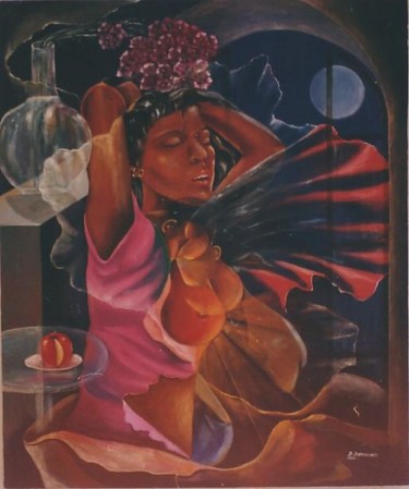 Peinture intitulée "Sensation" par Duckens Domersan, Œuvre d'art originale, Huile