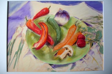 Peinture intitulée "Les poivrons" par Jacqueline Mias Domenech, Œuvre d'art originale