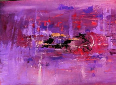 Painting titled "PURPLE" by Domie, Original Artwork, Acrylic