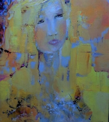Painting titled "143.femme" by Domie, Original Artwork, Acrylic