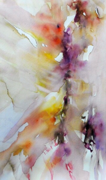 Painting titled "Sous le vent" by Domie, Original Artwork, Watercolor