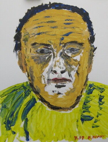 Картина под названием "portrait-acrylique-…" - Bertrand Domin, Подлинное произведение искусства, Акрил