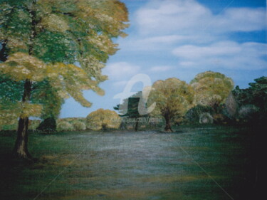 Peinture intitulée "parc-de-bagatelle-e…" par Bertrand Domin, Œuvre d'art originale