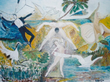 Painting titled "danse-dautomne-2006" by Bertrand Domin, Original Artwork