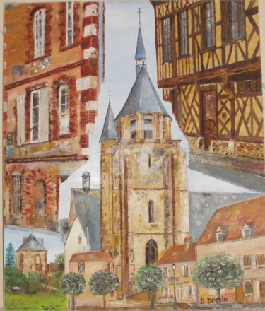 Malerei mit dem Titel "47-rue-saint-hilaire" von Bertrand Domin, Original-Kunstwerk, Öl