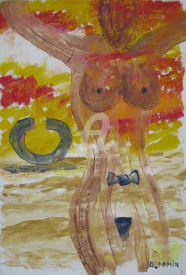 Peinture intitulée "le-noeud-papillon-2…" par Bertrand Domin, Œuvre d'art originale, Huile