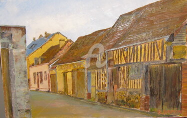 Painting titled "rue-de-cotron-d-ill…" by Bertrand Domin, Original Artwork, Oil